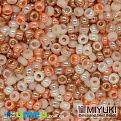 Бисер японский Miyuki круглый RR 11/0 №MIX85, Микс оранжевый (BIS-045561)