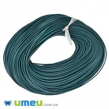 Кожаный шнур, 2 мм, Бирюзовый темный (LEN-044189)