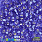 Бісер чеський 6/0, №37030, Синій, Блискучий (квадратна серединка) (BIS-033571)