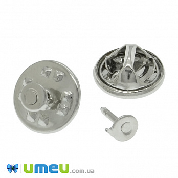 Основа для брошки із нерж. сталі Метелик, 4,5 мм, Темне срібло (STL-044615)