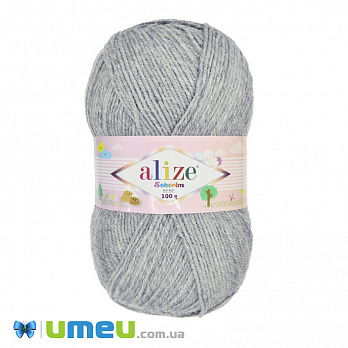Пряжа Alize Sekerim Bebe 100 г, 320 м, Серая меланжевая 21 (YAR-047452)