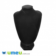 Підставка під кольє оксамитова Шия, 21х16 см, Чорна (UPK-034719)