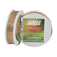 Нить металлизированая Люрекс Adele плоская, Золото, 100 м (MUL-061371)