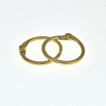 Кольцо для ключей зажимное, Золото, 25 мм (OSN-059408)