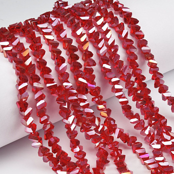 Намистини скляні скол (крихта), 6 мм, Червоні (BUS-060953)