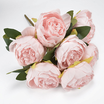 Букет півоній, 43 см, Рожевий світлий (DIF-062088)