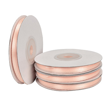 Атласна стрічка двостороння, 3 мм, Персикова (LEN-056743)