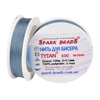 Нить для бисера Титан 100, Джинсовая №2660, 100 м (MUL-061356)
