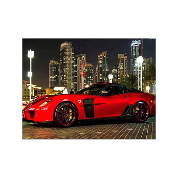 Набор алмазной живописи на подрамнике 30х40 см, Красный автомобиль (SXM-056314)