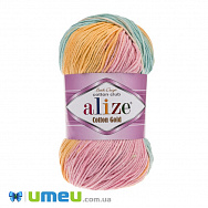 Пряжа Alize Cotton Gold Batik 100 г, 330 м, Бежево-голубая 6784 (YAR-039814)