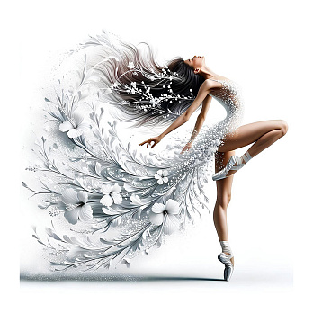 Набор алмазной живописи на подрамнике 30х30 см, В ритме цветов (SXM-061161)