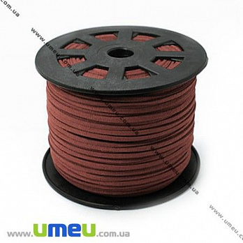 Замшевый шнур, 3 мм, Бордовый (LEN-011003)