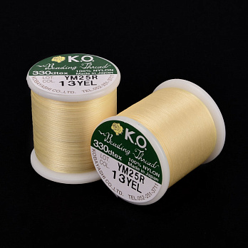 Нитка для бісеру KO 13, Жовта, 50 м (MUL-053173)