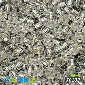 Бісер чеський 4/0, №78102, Сріблястий, Блискучий (BIS-044467)