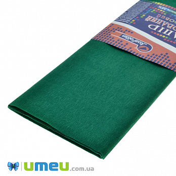 Гофрований папір Китай розтяжність 35%, Зелений темний, 0,5х2 м (DIF-038323)