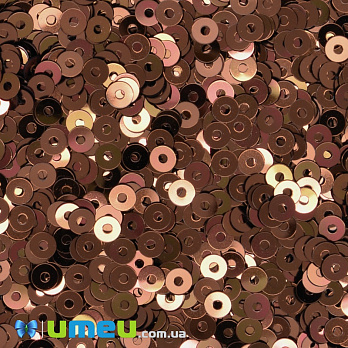 Пайетки Италия круглые плоские, 3 мм, Бронзовые №8171 Bronzo Metallizzati (PAI-039155)