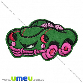 Термоаппликация детская Машина, 7,5х4,5 см, Зеленая (APL-022249)