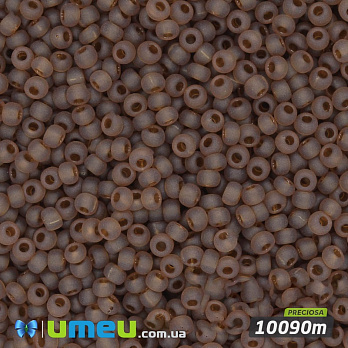 Бісер чеський №112m/10090m, Коричневий світлий, Прозорий матовий, 10/0 (BIS-034893)