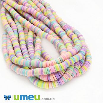 Намистини з полімерної глини, 6 мм, Мікс різнокольоровий (BUS-044131)