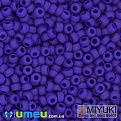 Бисер японский Miyuki круглый RR 8/0 №414F, Синий матовый (BIS-045957)