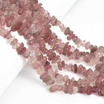 Намистини (скол) Кварц полуничний, Натур. камінь, 5-10 мм (79-80 см) (BUS-057721)