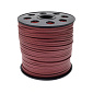 Замшево шкіряний шнур, 3 мм, Червоний темний (LEN-044168)