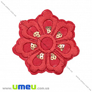 Термоаппликация Цветок, 5,5 см, Красная (APL-021031)