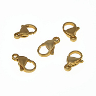 Замки-карабіни з нержавіючої сталі, 13х8 мм, Золото (STL-057073)
