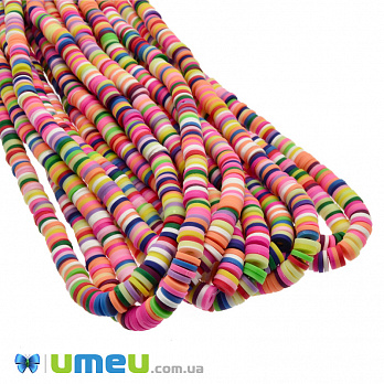 Намистини з полімерної глини, 6 мм, Мікс рожевий (BUS-046973)