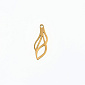 Подвеска из нерж. стали Листики, 20х7 мм, Золото (STL-061334)