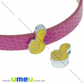 Бусина мет. Like, 13х8 мм, Темное серебро (BUS-036266)