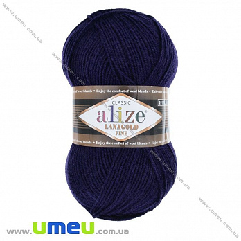 Пряжа Alize Lanagold Fine 100 г, 390 м, Синяя темная 590 (YAR-025396)