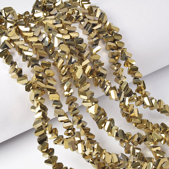 Намистини скляні скол (крихта), 6 мм, Золотисті (BUS-060944)