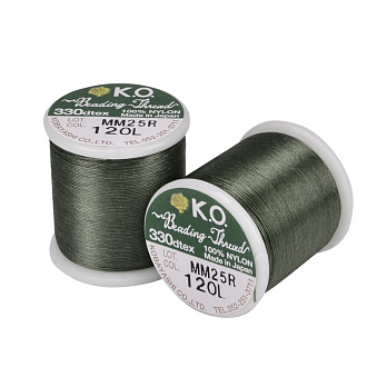 Нитка для бісеру KO 12, Оливкова, 50 м (MUL-053172)