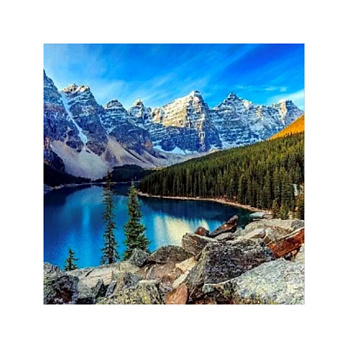 Набір алмазного живопису на підрамнику 30х30 см, Гірський пейзаж (SXM-056348)