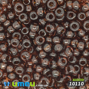 Бисер чешский 4/0, №10110, Коричневый, Прозрачный (BIS-034283)