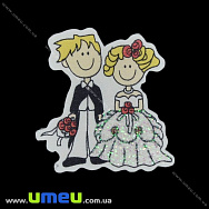 Декоративний дерев'яний елемент Наречений і Наречена, 38х37 мм (DIF-027625)