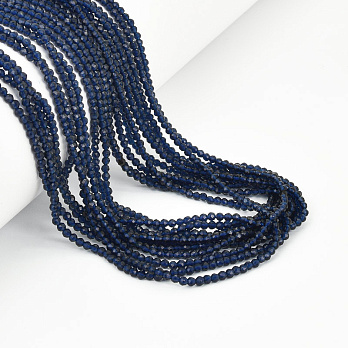 Намистини круглі грановані, 2 мм, Сині темні (BUS-057351)