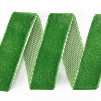 Лента бархатная, 15 мм, Зеленая (LEN-060286)