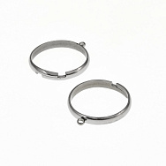 Кільце з нерж. сталі з петлею, 20 мм, Темне срібло (OSN-060527)
