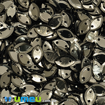 Пайетки Индия лодочка, 9х5 мм, Бронзовые темные (PAI-038076)