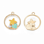 Підвіска метал. Кругла із зіркою, 25х22 мм, Золото (POD-053701)