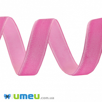 Стрічка оксамитова, 10 мм, Рожева (LEN-048606)
