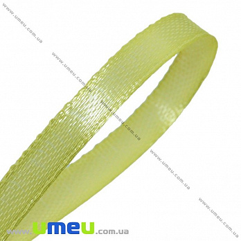 Атласная лента, 6 мм, Оливковая светлая (LEN-014469)