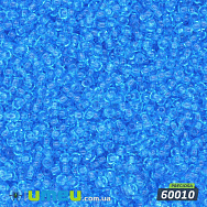 Бісер чеський 12/0, №60010, Блакитний, Прозорий (BIS-017018)