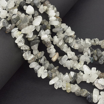 Намистини (скол) Кварц сірий, Натур. камінь, 5-10 мм (79-80 см) (BUS-057712)