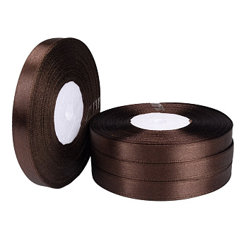 Атласная лента, 10 мм, Коричневая (LEN-055740)