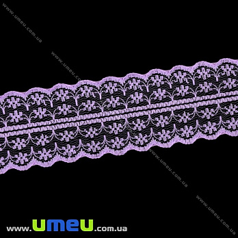 Мереживо тонке, 45 мм, Сиреневое (LEN-020686)