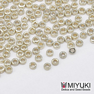 Бісер японський Miyuki Spacer SPR2-4201, 2,2х1 мм, Duracoat Galvanized, Сріблястий (BIS-060856)