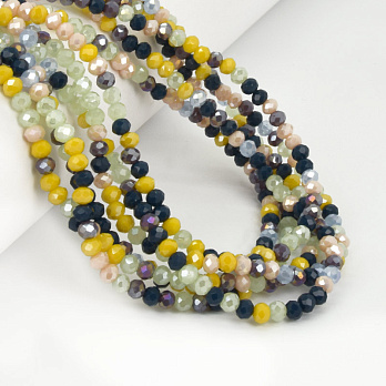 Бусины рондели, 4х3 мм, Микс (BUS-057213)